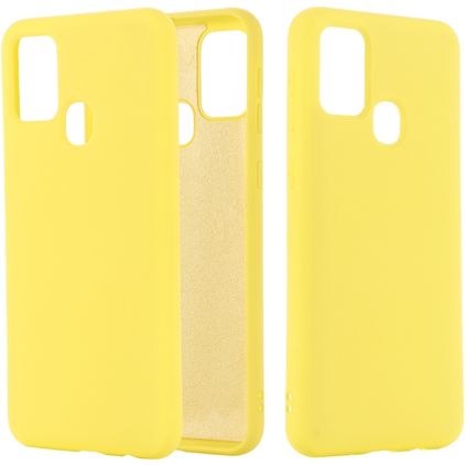 Mobigear Rubber Touch Samsung Galaxy M31 Silikon Etui plecki - Żółty