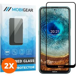 Mobigear Premium Nokia X10 Cristal templado Protector de pantalla - Compatible con fundas - Negro (pack de 2)