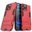 Mobigear Armor Stand iPhone 13 Pro Max Hardcase Etui plecki Wstrząsoodporne z podstawką - Czerwony
