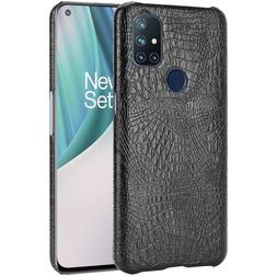 Mobigear Croco OnePlus 8 Pro Kova Suojakuori - Musta