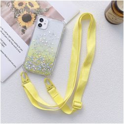 Mobigear Lanyard iPhone 13 Pro Flexibel TPU Skal med rem - Gul