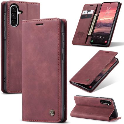 CaseMe 013 Samsung Galaxy A56 Capa livro Carteira - Vermelho