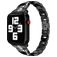 Mobigear Prague Ocelový řemínek Apple Watch Řemínek Motýlková spona - 49/46/45/44 mm - Černá