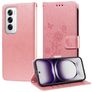 Mobigear Flowers OPPO Reno 12 Pro Lompakkokotelo + Setelitasku - Ruusukulta