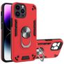 Mobigear Armor Ring iPhone 14 Pro Max Hard Case Back cover Shockproof with Ring Holder - Red