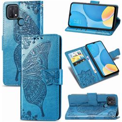 Mobigear Butterfly OPPO A15 Etui z klapką typu portfel - Niebieski