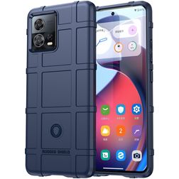 Mobigear Rugged Shield Motorola Edge 30 Fusion Fleksibel TPU Bagsidecover Stødsikkert - Blå