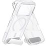 Mobiparts Hardcover Transparente iPhone 18 Pro MagSafe Funda Plástico rígido Carcasa con soporte - Transparente