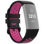 Mobigear Sport Plus Buckle Silikoni Fitbit Charge 3 Ranneke Solki - Musta / Punainen
