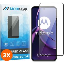 Mobigear Premium Motorola Moto G84 Vidro temperado Película de ecrã - Compatível com capas (Pack de 3)