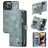 CaseMe 008 iPhone 13 Pro Funda tipo libro 2 en 1 con carcasa extraíble Cartera - Azul