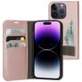 Mobiparts Classic Wallet iPhone 14 Pro Funda tipo libro Cartera - Rosa