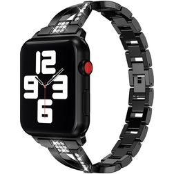 Mobigear Prague Rostfritt stål Apple Watch Armband Fjärilslås - 42/41/40/38 mm - Svart
