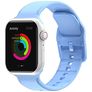 Mobigear Dashed Silikone Apple Watch Urrem Spændelås - 49/46/45/44 mm - Babyblå