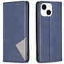Mobigear Rhombus Slim iPhone 15 Capa livro - Azul