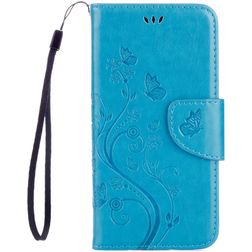 Mobigear Flowers Samsung Galaxy A5 (2017) Cover a libro portafoglio - Turchese