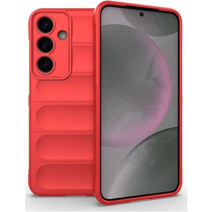 Mobigear Bumpy Samsung Galaxy S25 Plus Fleksibel TPU Bagsidecover - Rød