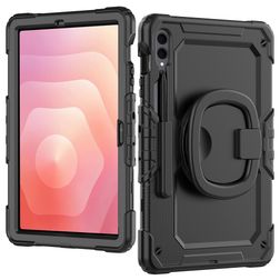 Mobilize Rotating Defender Samsung Galaxy Tab S11 Ultra Plastica rigida / Silicone Back cover + Tracolla + Supporto - Nero