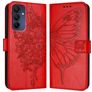 Mobigear Butterfly Samsung Galaxy A16 Wallet case - Red