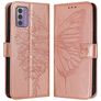 Mobigear Butterfly Nokia G42 Capa livro Carteira - Rosa dourado