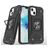 Mobigear Armor Ring iPhone 13 Pro Max Funda Plástico rígido Carcasa Antigolpes con anillo - Negro