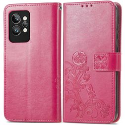 Mobigear Clover Realme GT2 Pro Pungetui med Seddelrum - Rød