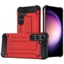 Mobigear Outdoor Samsung Galaxy S24 Tvrdý plast Zadní kryt odolný proti nárazům - Červená