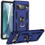 Mobigear Armor Ring Google Pixel 7 Plástico rígido Capa traseira Antichoque com anel - Azul
