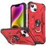 Mobigear Armor Ring iPhone 14 Plus Plástico rígido Capa traseira Antichoque com anel - Vermelho