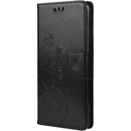 Mobigear Flowers Samsung Galaxy A33 Pungetui med Seddelrum - Sort