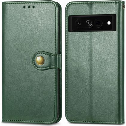 Mobigear Snap Button Google Pixel 7 Pro Capa livro Carteira - Verde
