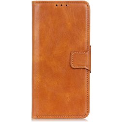 Mobigear Classy Xiaomi Redmi Note 10 4G Wallet case - Cognac