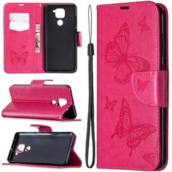 Mobigear Butterfly Xiaomi Redmi Note 9 Lompakkokotelo + Setelitasku - Magenta