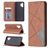 Mobigear Rhombus Slim Samsung Galaxy A32 4G Cover a libro - Marrone