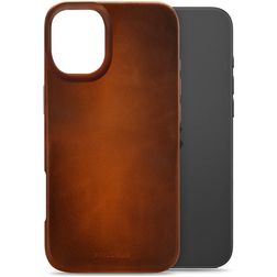 Mobilize Premium iPhone 16 Plus MagSafe Genuine Leather Back cover - Burned Cognac