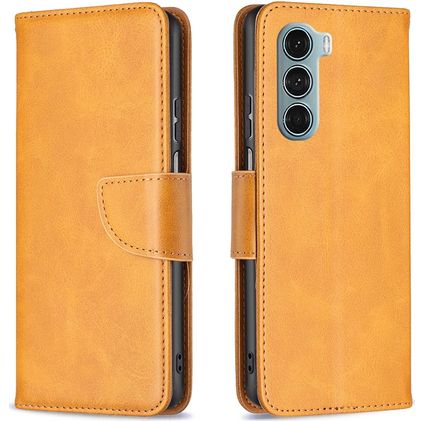 Mobigear Excellent Motorola Moto G200 5G Funda tipo libro Cartera - Coñac
