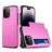 Mobigear Card iPhone 15 Pro Max Hard Case Back cover Shockproof with Card Holder - Pink