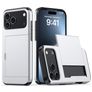 Mobigear Card iPhone 18 Pro Hard Case Back cover Shockproof with Card Holder - Silver