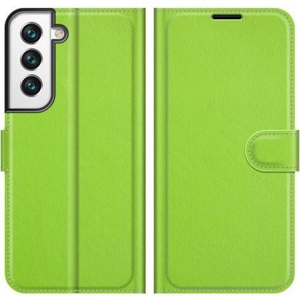 Mobigear Classic Samsung Galaxy S22 Cover a libro portafoglio - Verde