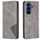 Mobigear Rhombus Slim Samsung Galaxy S26 Etui z klapką - Szary