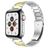Mobigear Lissabon Rostfritt stål Apple Watch Armband Fjärilslås - 42/41/40/38 mm - Guld / Silver