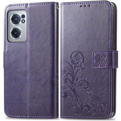 Mobigear Clover OnePlus Nord CE 2 Lompakkokotelo + Setelitasku - Violetti