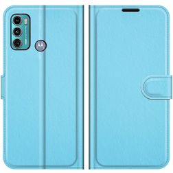 Mobigear Classic Motorola Moto G60 Lompakkokotelo + Setelitasku - Sininen