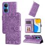 Mobigear Sunflower HONOR X7 Knížkové pouzdro Peněženka - Fialová