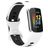 Mobigear Sport Dual Correa Silicona Cierre de pinza para Fitbit Charge 5 - Blanco / Azul