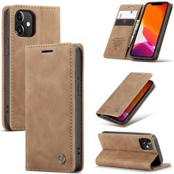 CaseMe 013 iPhone 12 Mini Knížkové pouzdro Peněženka - Hnědá