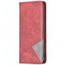 Mobigear Rhombus Slim OPPO Find X5 Lite Cover a libro - Rosso