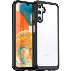 Mobigear Crystal Samsung Galaxy A14 Hardcase Back cover - Trasparente / Nero