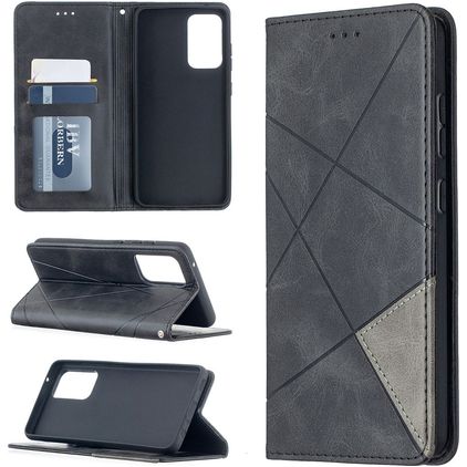 Mobigear Rhombus Slim Samsung Galaxy A52 Pungetui - Sort