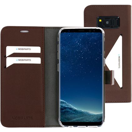 Mobiparts Classic Wallet Samsung Galaxy S8 Funda tipo libro Cartera - Marrón